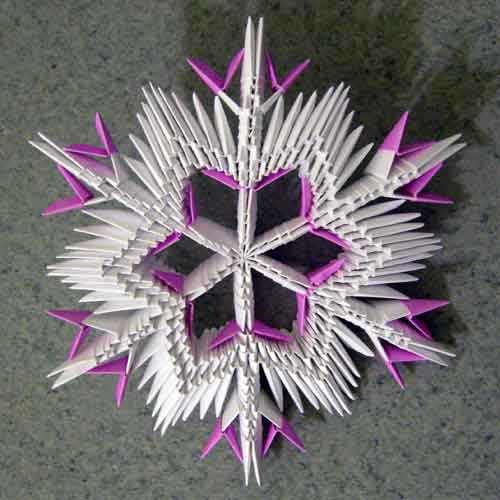 Снежинка в модульной технике оригами