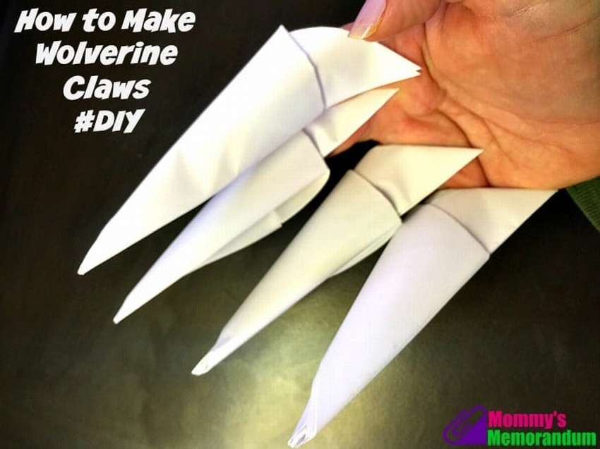 Когти оригами из бумаги