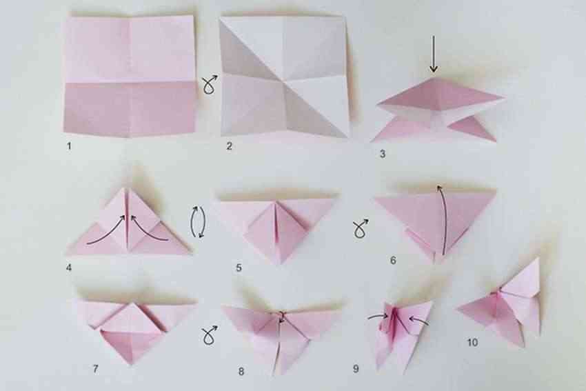 Как сделать бабочку оригами шаг за шагом