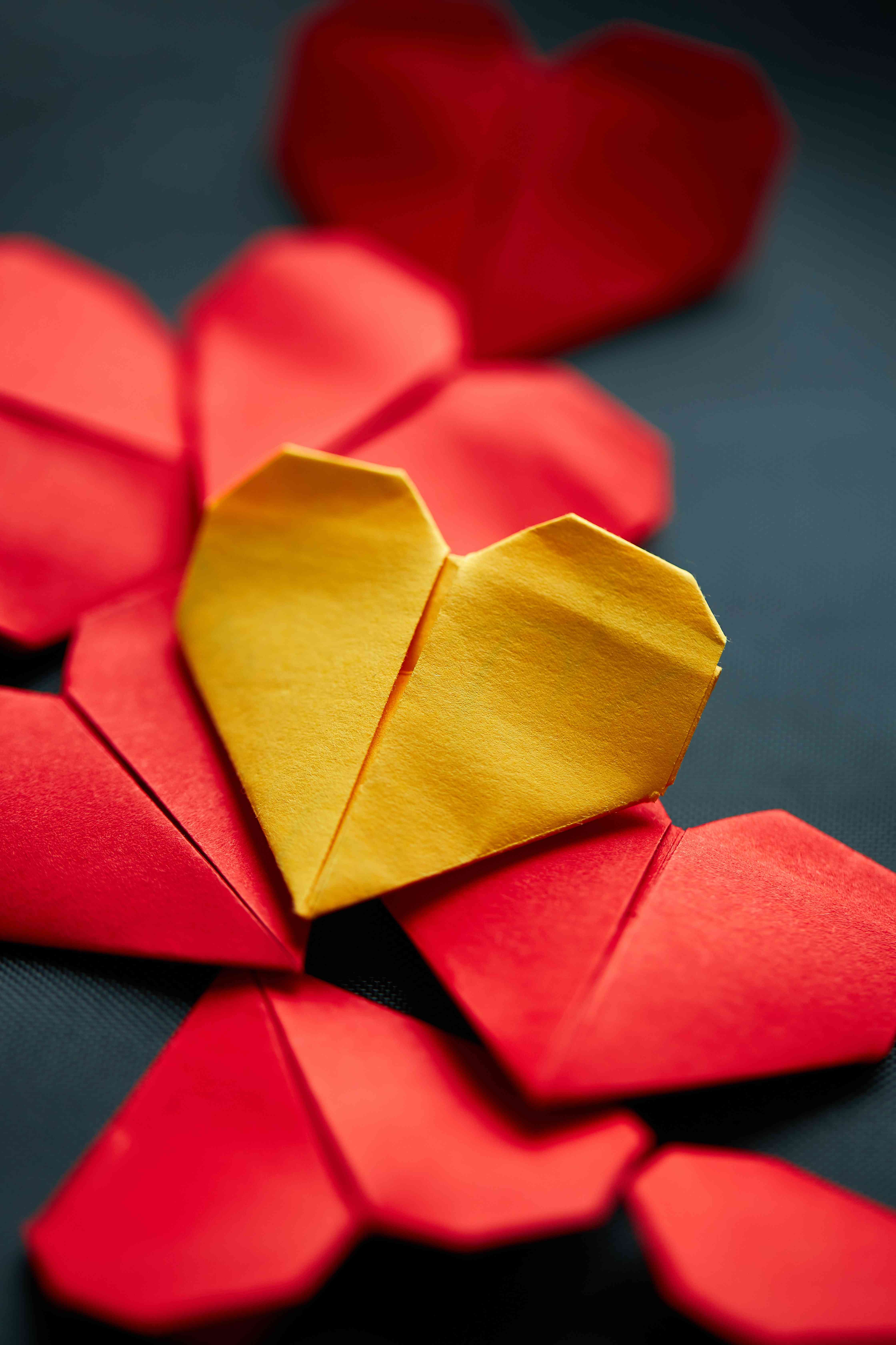 Модель сердца оригами