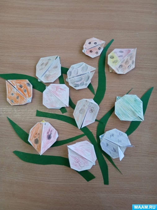 Конспект занятия по технике оригами в старшей группе «Ждем весну»