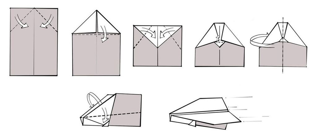 Как сделать простой бумажный самолетик