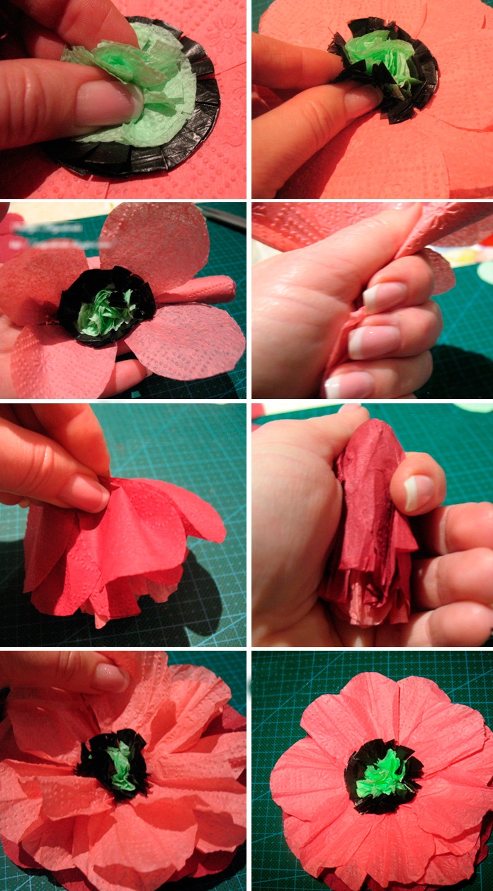 Как сделать цветок из салфетки своими руками пошагово для начинающих. Фото