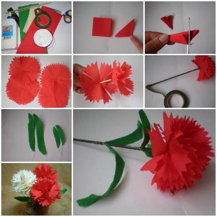 Как сделать цветок из салфетки своими руками пошагово для начинающих. Фото