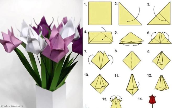 Бумажные цветы - формы и шаблоны для изготовления бумажных цветов шаг 132