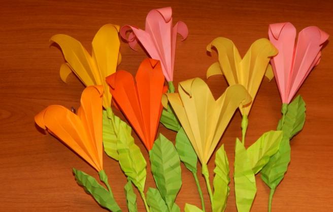 Бумажные цветы - формы и шаблоны для изготовления бумажных цветов шаг 74