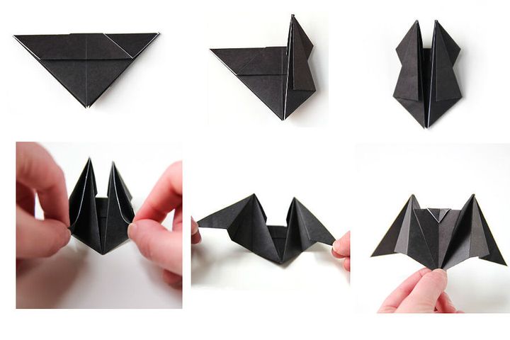 Мастер-класс по сборке летучей мыши в технике оригами
