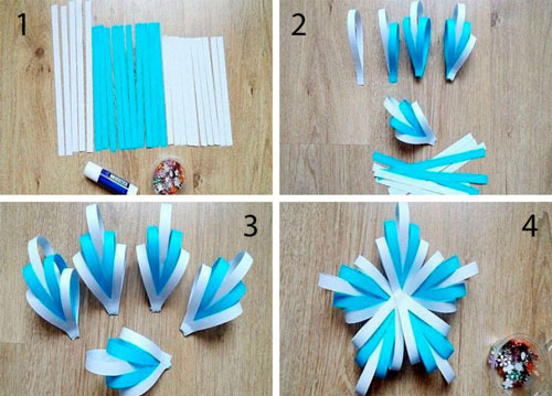 как сделать своими руками объемные снежинки из бумаги на новый год