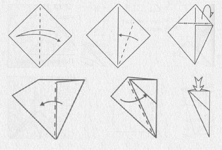 Мастер-класс по изготовлению когтя в технике оригами, схемы.