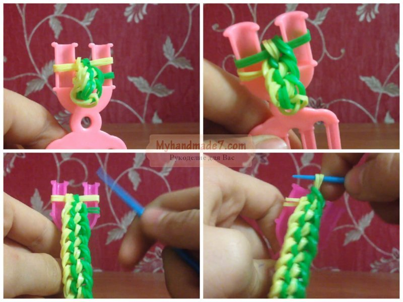 Плетение из резинок на рогатке: схемы плетения пошагово для начинающих