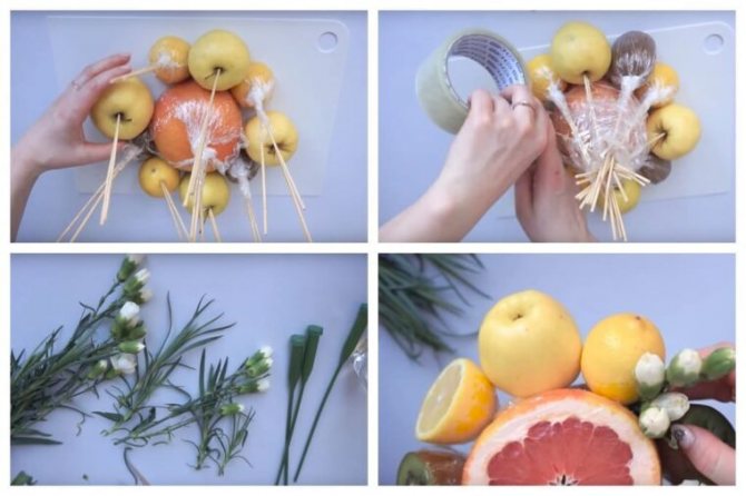 фруктовые букеты своими руками мастер-класс видео