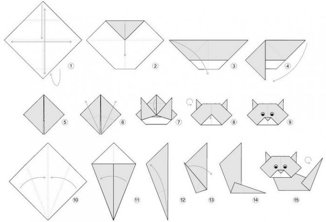 Кот оригами