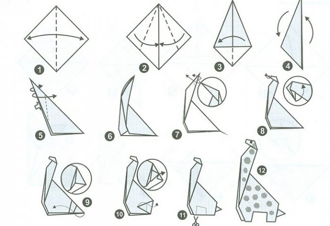 Оригами жираф
