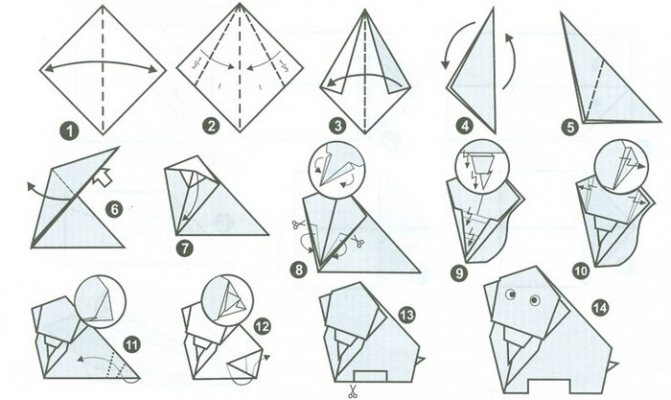 Слон оригами